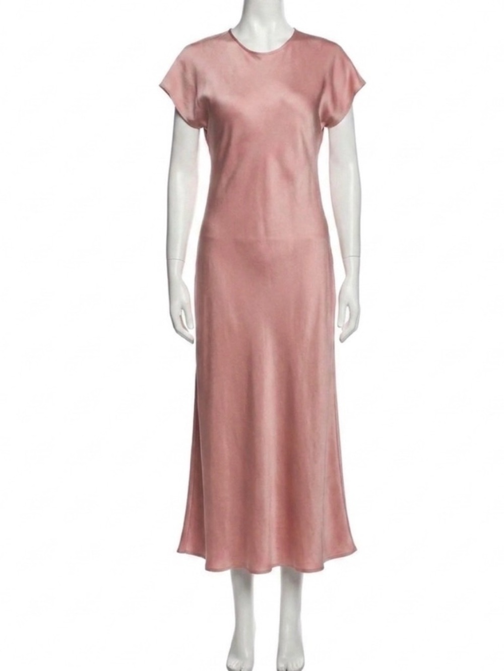 Fifteen Twenty Silk Maxi Dress Mauve Stretch Short Sleeve Elegant - Picture 6 of 6